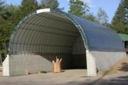 30'Wx48'Lx19'H wall mount fabric structure